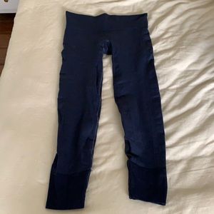 Navy Lululemon Cropped Leggings